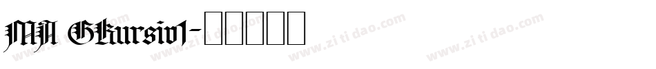 MA GKursiv1字体转换
